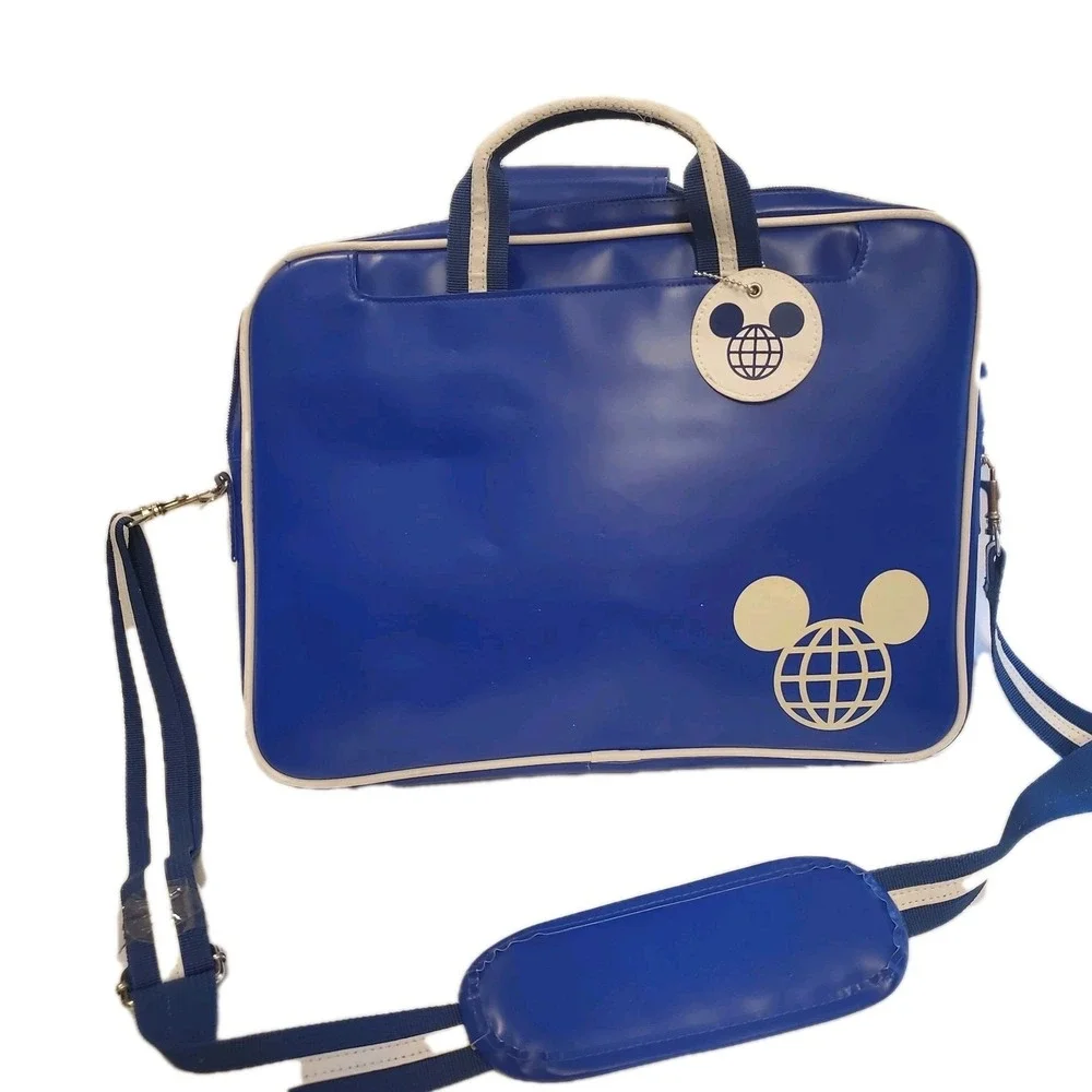 Disney 40th Anniversary Park Exclusive Blue Mickey Messenger Laptop Shoulder Bag